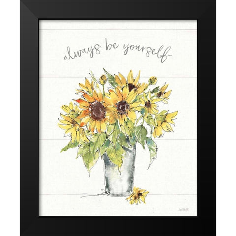 Sunflower Fields II Black Modern Wood Framed Art Print by Tavoletti, Anne