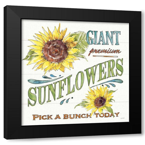 Sunflower Fields IV Black Modern Wood Framed Art Print by Tavoletti, Anne