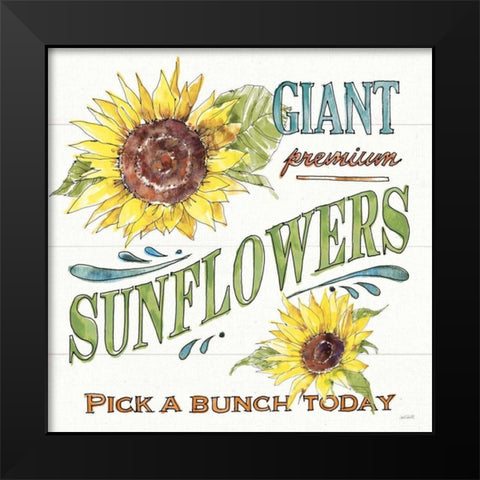 Sunflower Fields IV Black Modern Wood Framed Art Print by Tavoletti, Anne