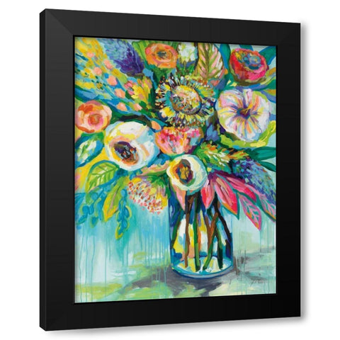 Color Burst Black Modern Wood Framed Art Print with Double Matting by Vertentes, Jeanette