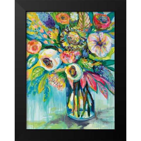 Color Burst Black Modern Wood Framed Art Print by Vertentes, Jeanette