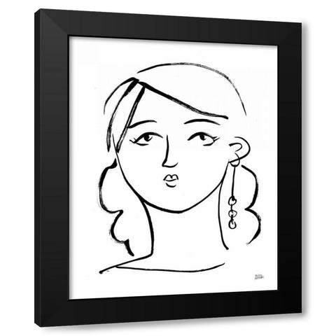 Making Faces I Black Modern Wood Framed Art Print by Averinos, Melissa