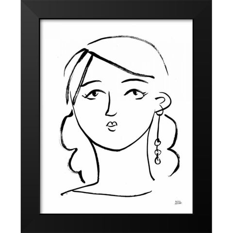Making Faces I Black Modern Wood Framed Art Print by Averinos, Melissa
