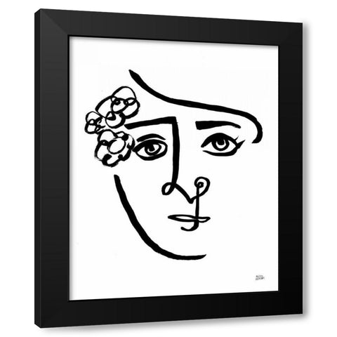 Making Faces III Black Modern Wood Framed Art Print with Double Matting by Averinos, Melissa