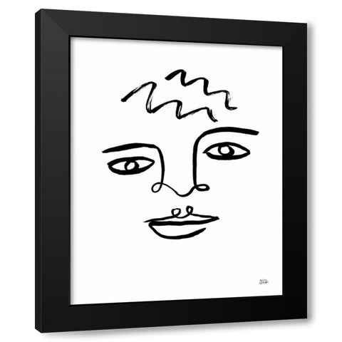 Making Faces IV Black Modern Wood Framed Art Print by Averinos, Melissa