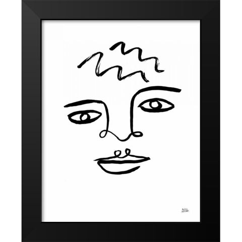 Making Faces IV Black Modern Wood Framed Art Print by Averinos, Melissa