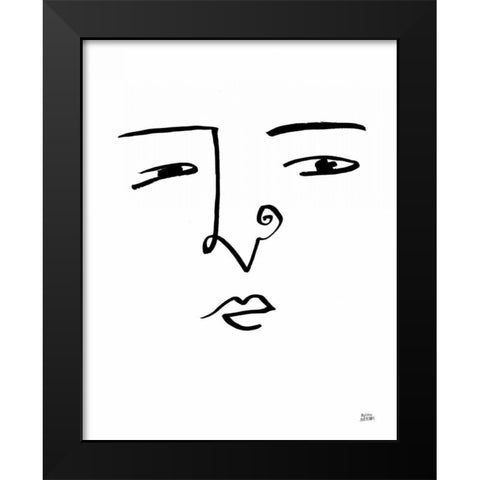 Making Faces VII Black Modern Wood Framed Art Print by Averinos, Melissa