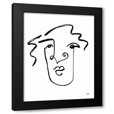 Making Faces VIII Black Modern Wood Framed Art Print with Double Matting by Averinos, Melissa