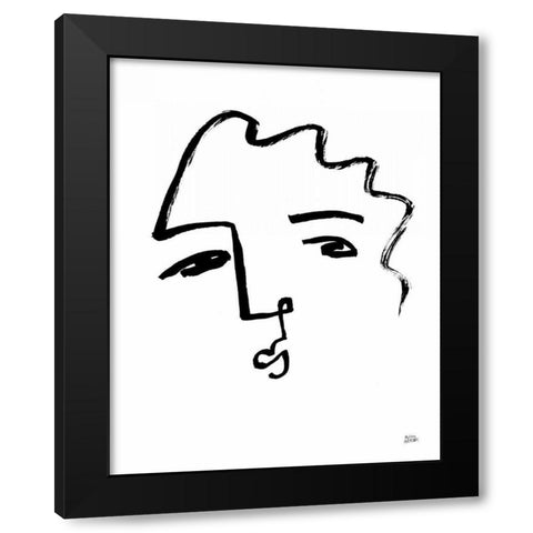 Making Faces IX Black Modern Wood Framed Art Print by Averinos, Melissa