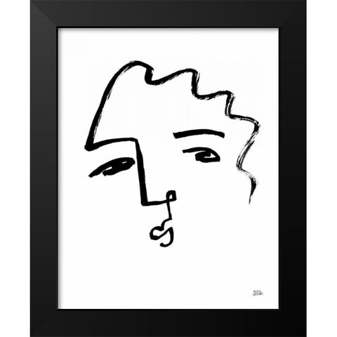 Making Faces IX Black Modern Wood Framed Art Print by Averinos, Melissa