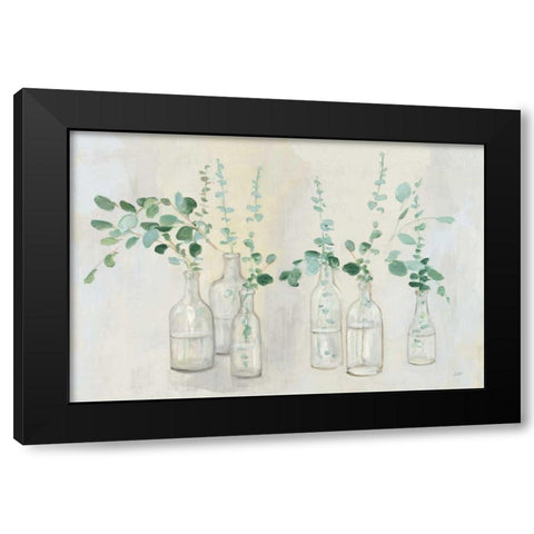 Summer Cuttings III Green Crop Black Modern Wood Framed Art Print by Purinton, Julia