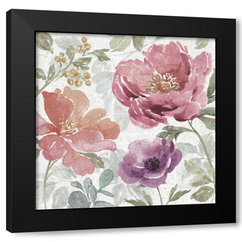 Springtime Bloom III Dark Black Modern Wood Framed Art Print by Grove, Beth