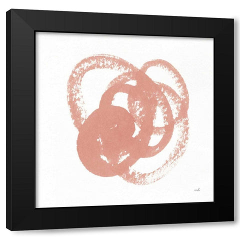 Scribbly Spring II Black Modern Wood Framed Art Print with Double Matting by Hershey, Moira