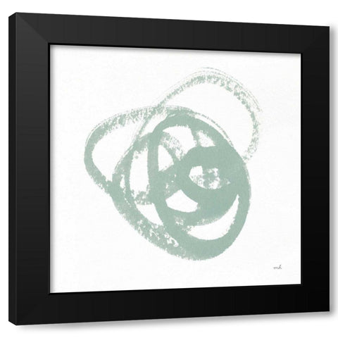 Scribbly Spring III Black Modern Wood Framed Art Print with Double Matting by Hershey, Moira
