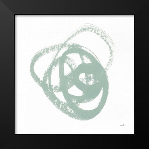 Scribbly Spring III Black Modern Wood Framed Art Print by Hershey, Moira