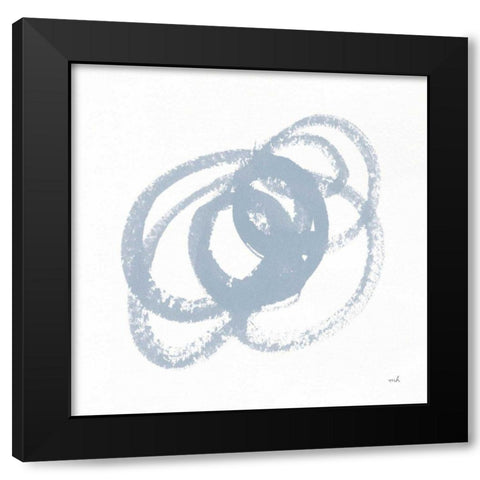 Scribbly Spring IV Black Modern Wood Framed Art Print by Hershey, Moira