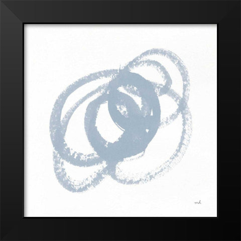 Scribbly Spring IV Black Modern Wood Framed Art Print by Hershey, Moira