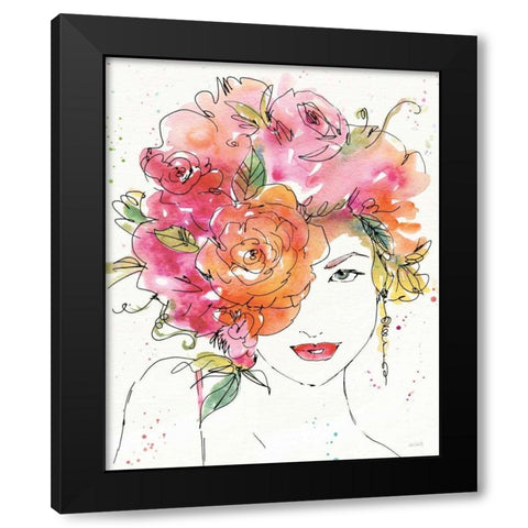 Floral Figures IV Black Modern Wood Framed Art Print with Double Matting by Tavoletti, Anne