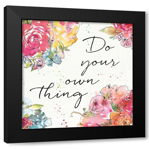 Floral Figures X Black Modern Wood Framed Art Print with Double Matting by Tavoletti, Anne