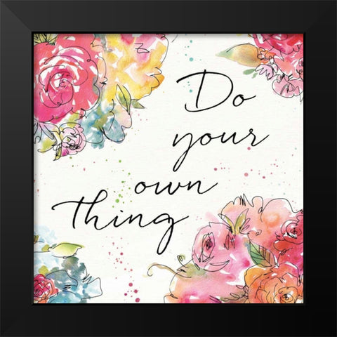 Floral Figures X Black Modern Wood Framed Art Print by Tavoletti, Anne