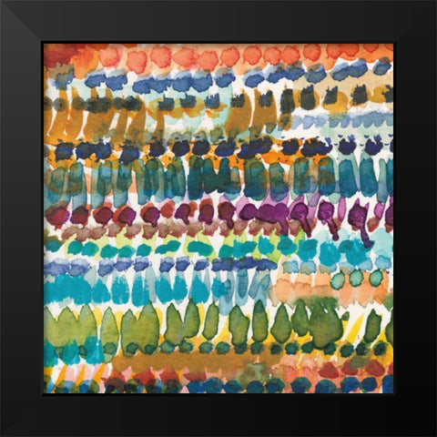 Colorful Patterns V Crop I Black Modern Wood Framed Art Print by Warrick, Cheryl