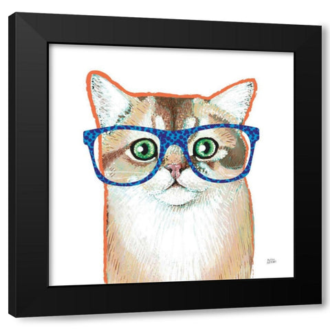 Bespectacled Pet II Black Modern Wood Framed Art Print by Averinos, Melissa