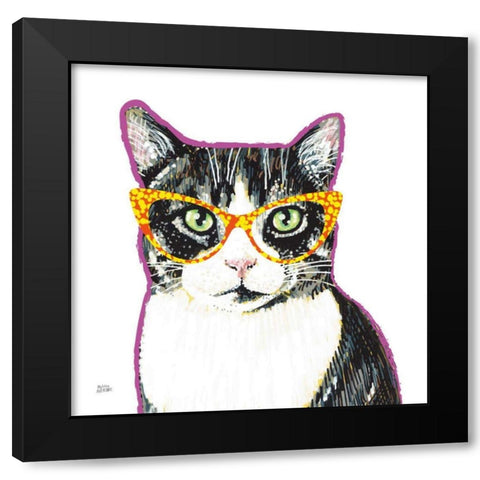 Bespectacled Pet III Black Modern Wood Framed Art Print with Double Matting by Averinos, Melissa
