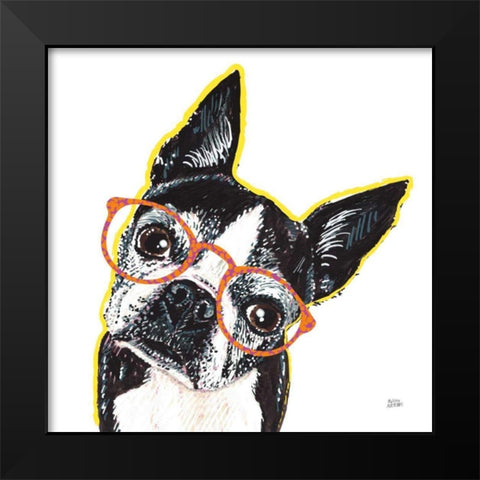 Bespectacled Pet IV Black Modern Wood Framed Art Print by Averinos, Melissa