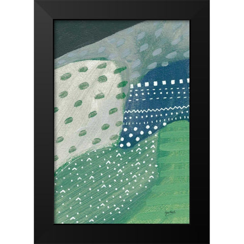 Salt Shrub II Green Black Modern Wood Framed Art Print by Mack, Lynn