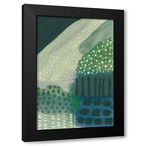Salt Shrub III Green Black Modern Wood Framed Art Print by Mack, Lynn