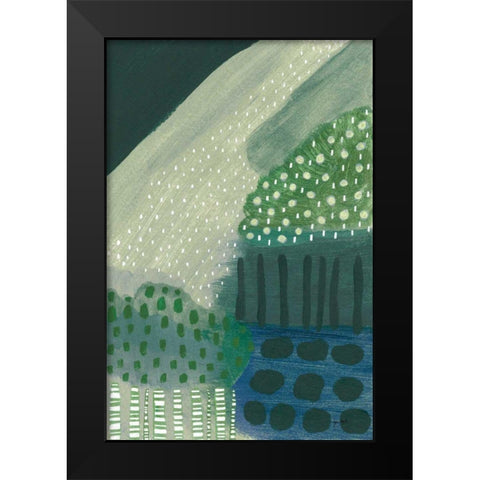 Salt Shrub III Green Black Modern Wood Framed Art Print by Mack, Lynn