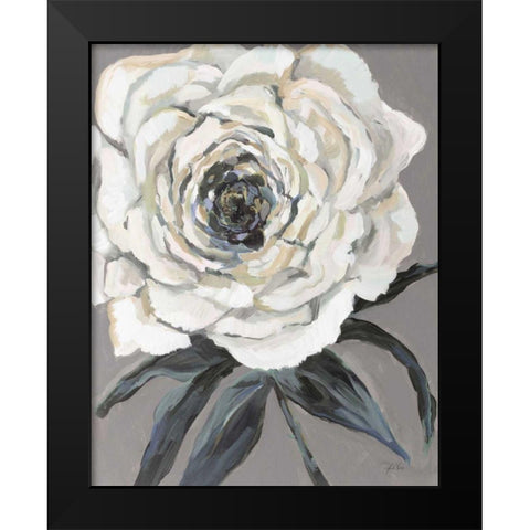 Rose Neutral Black Modern Wood Framed Art Print by Vertentes, Jeanette