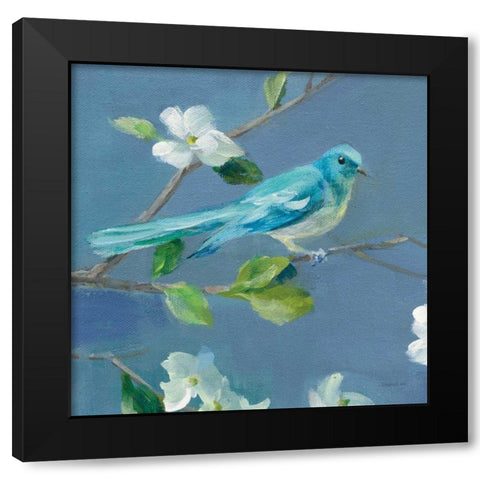 Spring in the Neighborhood IV Black Modern Wood Framed Art Print with Double Matting by Nai, Danhui