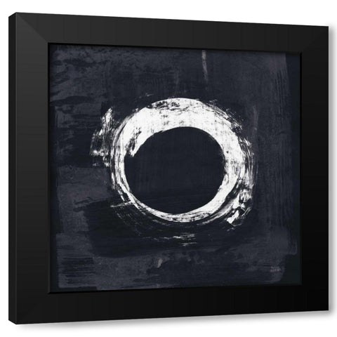 Zen Circle I Black Crop Black Modern Wood Framed Art Print with Double Matting by Averinos, Melissa