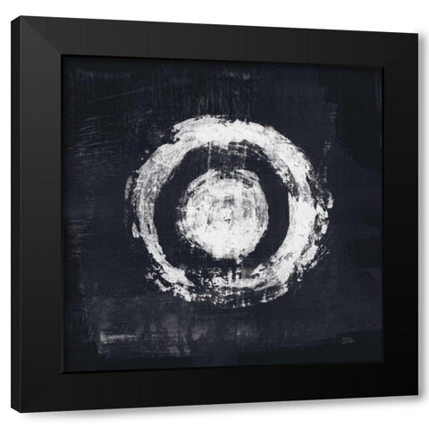 Zen Circle II Black Crop Black Modern Wood Framed Art Print with Double Matting by Averinos, Melissa