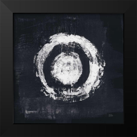 Zen Circle II Black Crop Black Modern Wood Framed Art Print by Averinos, Melissa