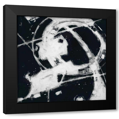 Expression Abstract III BW Black Modern Wood Framed Art Print by Novak, Shirley