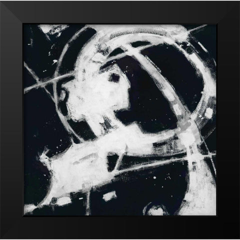 Expression Abstract III BW Black Modern Wood Framed Art Print by Novak, Shirley