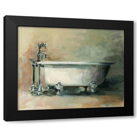 Vintage Tub II Dark Black Modern Wood Framed Art Print with Double Matting by Hageman, Marilyn