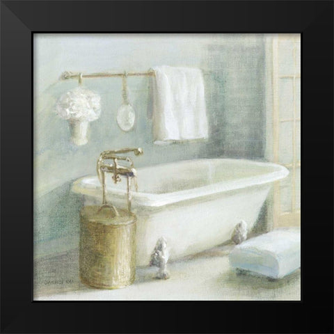 Refreshing Bath II Brass Black Modern Wood Framed Art Print by Nai, Danhui