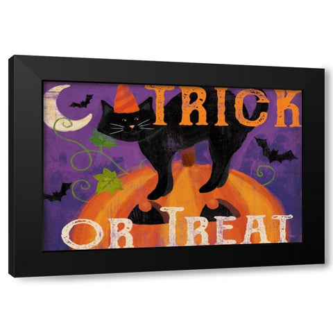 Festive Felines IV Black Modern Wood Framed Art Print by Charron, Veronique