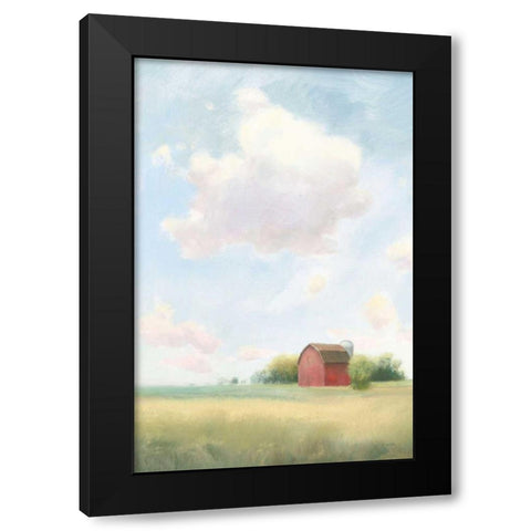 Pleasant Pastures Black Modern Wood Framed Art Print with Double Matting by Wiens, James
