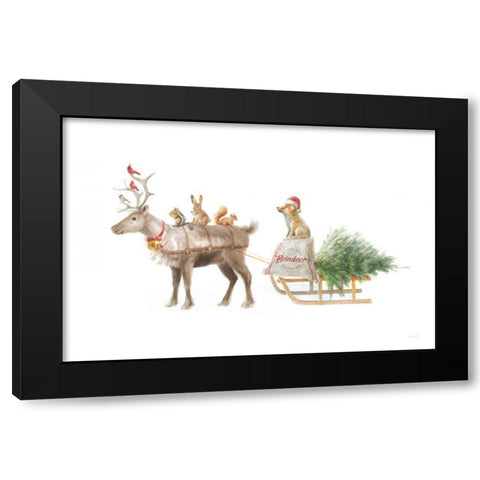 Woodland Celebration I on White Black Modern Wood Framed Art Print with Double Matting by Nai, Danhui