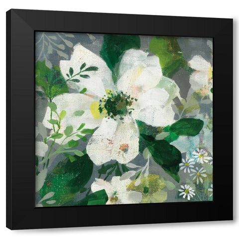 Anemone and Friends III Black Modern Wood Framed Art Print with Double Matting by Nai, Danhui