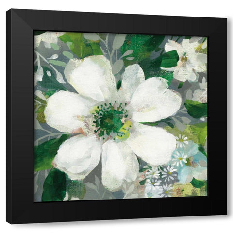 Anemone and Friends V Black Modern Wood Framed Art Print with Double Matting by Nai, Danhui