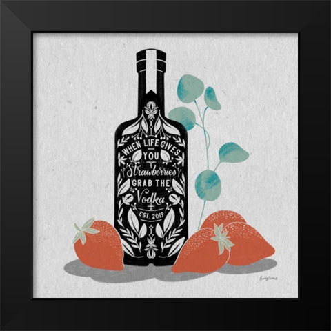 Fruity Spirits Vodka Black Modern Wood Framed Art Print by Thorns, Becky