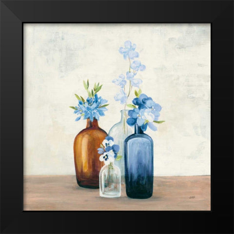 Windowsill Garden II Blue Black Modern Wood Framed Art Print by Purinton, Julia