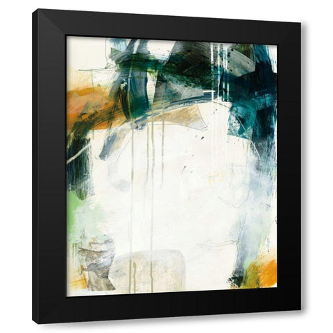 Turbulence I Black Modern Wood Framed Art Print with Double Matting by Davies, Jane