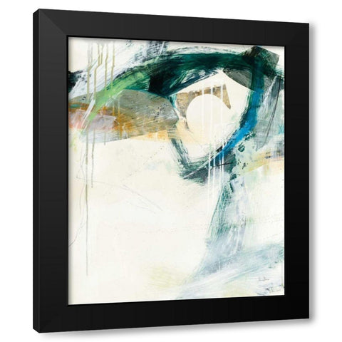 Turbulence III Black Modern Wood Framed Art Print with Double Matting by Davies, Jane