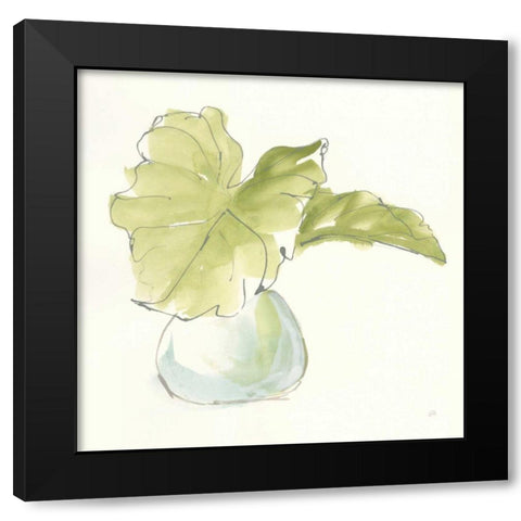 Plant Big Leaf I Black Modern Wood Framed Art Print by Paschke, Chris